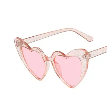 בצורת לב משקפי שמש לנשים אופנה אוהב את הלב משקפי שמש הגנת UV400 משקפי שמש בציר משקפי שמש נשים ואביזרים