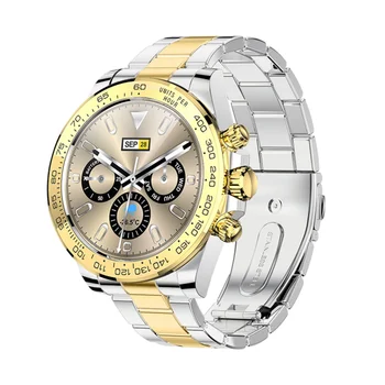 AW13 שעון חכם גברים עסקים צמיד 1.28 אינץ מסך עמיד למים נירוסטה Smartwatch קצב הלב DIY החוגה.