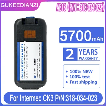 GUKEEDIANZI החלפת הסוללה AB18 (P/N 318-034-023) 5700mAh על Intermec CK3A1 CK3C1 CK3 CK3X CK3R P/N 318-034-023 bateria