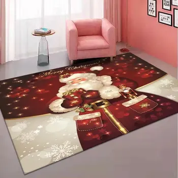 3D מודפס חג המולד השטיח בסלון מחצלות חמוד ילדים משחקי קישוט חדר שטיחים בחדר השינה רך שולחנות קפה שטיחים