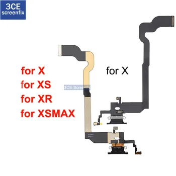 מקורי יציאת USB מטען מחבר מזח מיקרופון טעינה להגמיש כבלים עבור iPhone X XS XR מקס רציף טעינה Flex