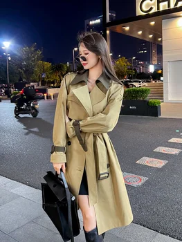 השנה הפופולרי של מעיל נשים באביב ובסתיו 2023, קוריאנית גרסה עם רפויים המותניים בסגנון, באיכות גבוהה
