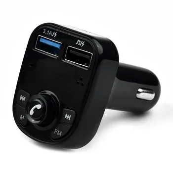 רכב Bluetooth משדר FM נגן MP3 U דיסק Dual USB דיבורית לרכב מהר מטען מתאם אלחוטי משדר FM אביזרים