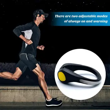 2Pcs הנעל קטעי היפ-הופ להאיר נעליים אביזרים נעלי ספורט קליפים בשביל לילה ריצת U-צורה ספורט הנעל אורות פעילויות חוצות