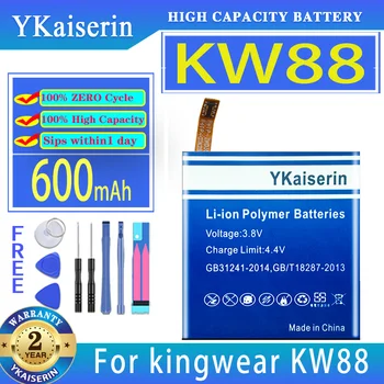 YKaiserin 600mAh החלפה סוללה עבור kingwear שעון חכם KW88Pro KW88 Pro Bateria