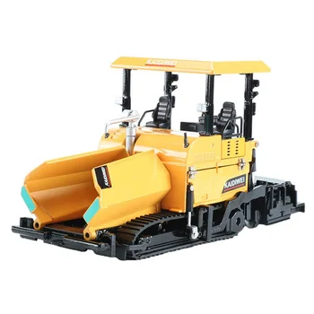סגסוגת Diecast רצף מכונת סלילת אספלט כביש בנייה משאית 1:40 הנדסה דגם רכב קישוט ילד צעצועים,צהוב