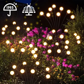 גן גן חצר אור נרות המנורה קישוט אור האורות מתנדנד עמיד למים סולארית חיצונית חיצונית סולארית גחלילית הדשא Led