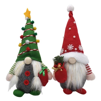 הצביע כובע גמדי חג, קישוט הבית שוודית קטיפה Tomte ממולאים השולחן בובה בעבודת יד מתנה שדון פסלון מתנות חג המולד