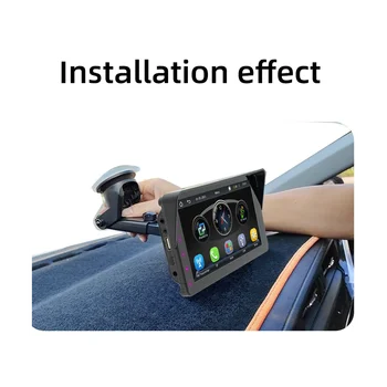 7 אינטש לרכב מסך מגע עם לחצן אלחוטי CarPlay אנדרואיד לרכב אוטומטי נייד רדיו Bluetooth MP5 מולטימדיה המארח