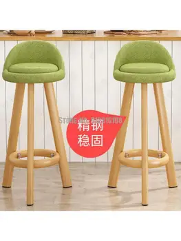 כיסא בר מודרני פשוט רגל גבוהה צואה משק בית כסא בר חזית מסחרית קופה הכיסא לאחור אור יוקרה הכיסא