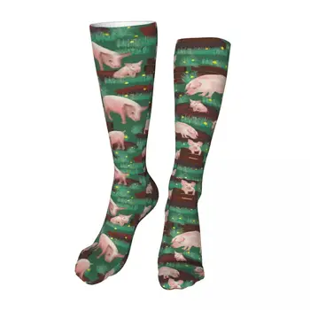 חזירים בחווה חידוש הקרסול גרביים יוניסקס אמצע שוק גרביים עבות סריג רך מזדמן גרביים