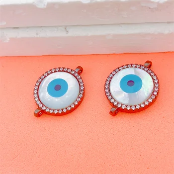 DIY טורקית עין תכשיטים ממצאים חמסה היוונית עין הרע מעטפת קסם מחברים עבור נשים רקמה ליצירת תכשיטים