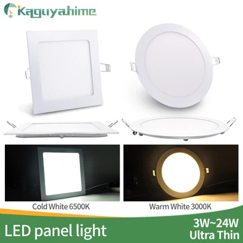 Kaguyahime סלים מרובעים לוח נקודת אור תקרת LED שקוע רשת Downlight 3W 5W 9W 12W 15W 18W 24W לבן חם/קר וויט