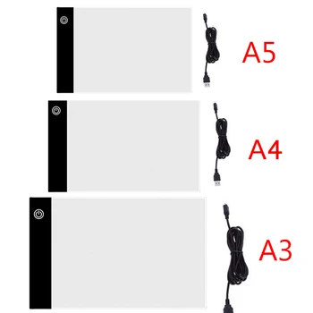 A3/A4/A5 גודל שלוש רמות ניתן לעמעום אור Led Pad,טאבלט הגנה על העין יותר קל יהלום ציור רקמה כלים ואביזרים