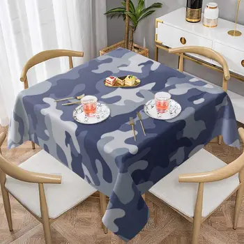 תבנית הסוואה כיסוי שולחן אוניברסלי מלבני מצויד המפה מגן על סעודת החתונה למסיבה