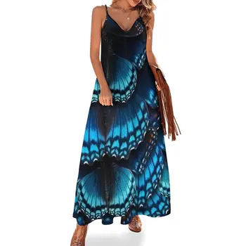 הפרפר הכחול מנדאלה - סימטרי ללא שרוולים שמלה חמודה להתלבש אלגנטי שמלות ערב לנשים 2023 נשים שמלה