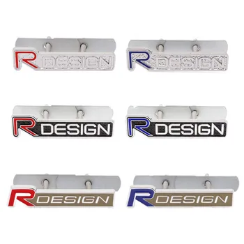 3D מתכת Rdesign הסורג הקדמי תג מדבקת סמל גוף קישוט רכב סטיילינג עבור וולוו XC40 XC60 XC90 V90 S90 S60 V60 V40 C70