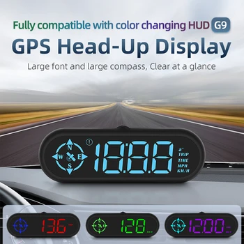 NF-G9 האד GPS מד מהירות אוטומטי דיגיטלי מד תצוגה עילית עם אבטחה, מערכת אזעקה ברכב מד אביזרים אלקטרוניים