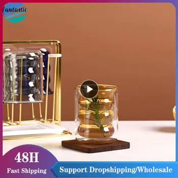 גבוהה זכוכית בורוסיליקט שתיית מים לבישול כוס עם אלגנטי ותמציתית הכוללת עיצוב ספירלה לכוס זכוכית צבע ספירלת גביע