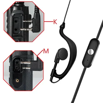 1 חתיכות אוזניות עבור מכשיר הווקי טוקי K5 UV5R 888S KSUT עם דיבור / שידור רדיו M K 2 ג ' ק תקע האוזניות עבור רדיו של מוטורולה Accesories