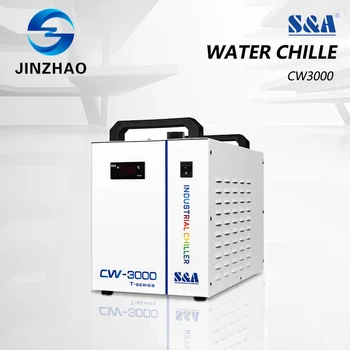 S&CW3000 DG110V TG220V Chiller מים תעשייתיים CO2 לייזר חריטה חיתוך מכונת קירור 60W צינור לייזר 80W