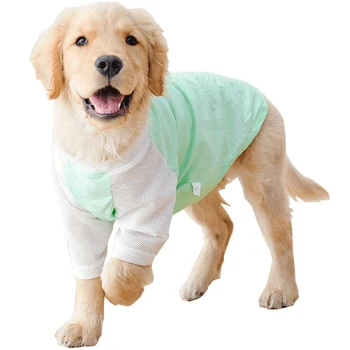 כלב גדול לבוש חולצת טריקו הקיץ כלב גדול בגדים ברשת טי-שיירט קורגי הציידים האסקי ולברדור רטריבר כלב בגדים