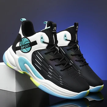 חדש הגבוהות כדורסל נעלי גברים של אופנה מודפס נעלי כדורסל ילדים פלטפורמת נעלי ספורט