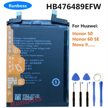 מקורי חדש HB476489EFW 4200mAh סוללה של טלפון הנייד עבור Huawei הכבוד 50 / לכבוד 60 SE / נובה 9 / נאם-AL00 / N-AL00 /ג ' יה-AN00