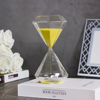 15 דקות נורדי יהלום שעון חול, טיימר קישוט הבית יצירתי יוקרה Office Desktop קישוט מתנות יום הולדת זכוכית החול.