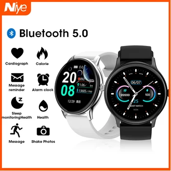 שעון חדש Z12 HD 1.28 אינץ סיבוב מסך חכם לצפות תומך לחץ דם קצב לב תרגיל חכם Bluetooth 5.0 לקרוא שעון