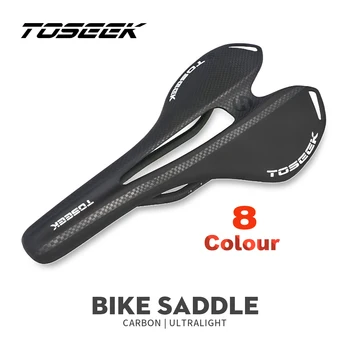 TOSEEK מלא סיבי פחמן אופניים אוכף הכביש MTB אופני קרבון Saddle105G 7*9Carbon רכבת 8Colour אופניים מושב Bycicle Accesories