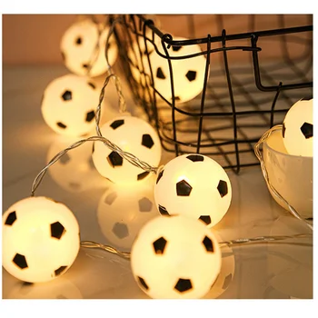 כדורגל כדורי אורות מחרוזת 10 LED כדורגל גרלנד אורות השינה בבית מסיבת חתונה, חג המולד אורות דקורטיביים לבן