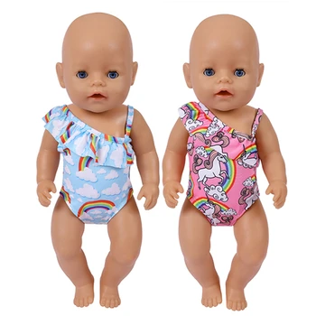 פלמינגו בגדי ים בגדי בובה אביזרים עבור תינוק שנולד 43cm פריטים & 18 אינץ האמריקאי בובה של ילדה צעצועים & הדור שלנו.