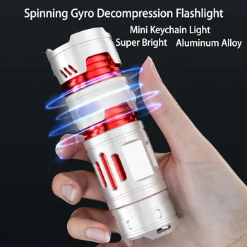 מיני נייד פנס LED חזקה מחזיק מפתחות אור קמפינג עמיד למים לפיד ג ' יירו הלחץ סגסוגת אלומיניום פנסים