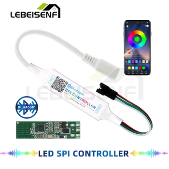 Bluetooth Mini LED SPI בקר DC 5-24V 200 פיקסל אות דימר אפליקציה חכמה שליטה RGB IC WS2811 WS2812B רצועת LED אורות