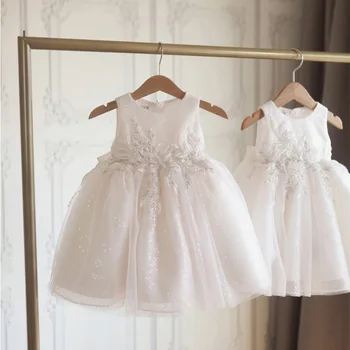 פייטים לבן קשת שמלות קודש 2023 תינוק ילדה הטבילה מסיבת 1 יום הולדת ערב נסיכת שמלות חתונה השמלה התינוק