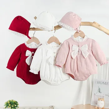 2023 חדש הנולד Bodysuits הנסיכה היפה סגנון תינוק בייבי בנות תפירת חליפת סתיו האביב התינוקת בגדים