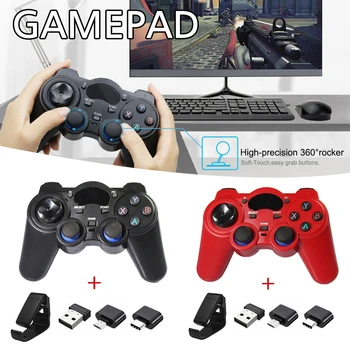 Wireless Gamepad PC עבור PS3 טלפון אנדרואיד תיבת הטלוויזיה האלחוטי של 2.4 G ' ויסטיק Joypad USB למחשב בקר המשחק עבור Xiaomi OTG טלפון חכם