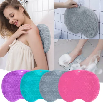 אמבט רגליים הסרת מקלחת לשפשף פילינג גוף מברשת סיליקון מגרד לשטוף פראייר כלי על הקיר כתם עיסוי אמבטיה נקי