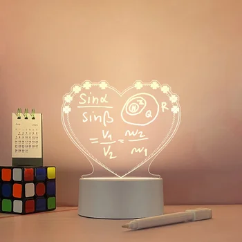 DIY יצירתיים LED לילה אור הערה לוח מנורת שולחן USB מופעל מנורת לילה מתנה ליום האהבה לילדים ילדים קישוט הבית
