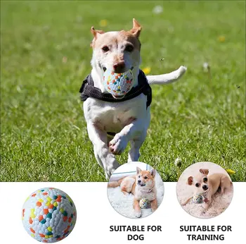 נשיכת כלב הכדור עמיד עמיד גבוהה גמישות אינטראקטיבי צעצועים לכלב הביצים הכלב ללעוס צעצוע עבור כלבים גדולים, בינוניים & כלבים קטנים