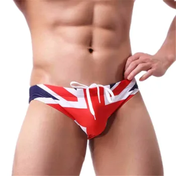 בריטניה לנו דגל Mens לשחות תחתונים ביקיני סקסי מיני בגדי ים בגדי ים עבור בני נוער בגד ים בגד ים קצרים חוף 