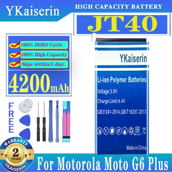 YKaiserin 4200mAh JT40 ג ' יי. טי 40 סוללה עבור Motorola Moto G6 בנוסף G6Plus XT1926-6 XT1926-7 Batteria + כלים חינם