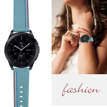 אופנה ספורט רצועת שעון עור אמיתי לסמסונג Huawei Amazfit שעון אוניברסלי 20mm 22mm צפו רצועת צמיד החלפה