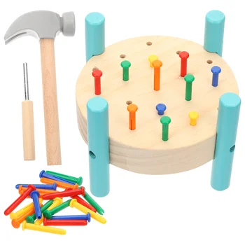 סימולציה הקשה על המשחק למידה צעצועים לילדים פטיש עץ דופק שולחן העבודה הפעוט חינוכית התפתחותית לפעוטות