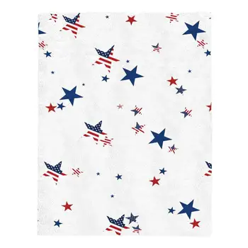 כוכב אמריקני דגל דפוס לזרוק שמיכה כוכב אמריקני דגל דפוס לזרוק שמיכה לנשימה פטריוטי 4 ביולי שמיכה