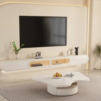 צרפתי תלוי טלוויזיה עומד מודרני ריהוט הסלון בבית הקיר טלוויזיה ארון פשוט תה, שולחן שילוב ארון לאחסון