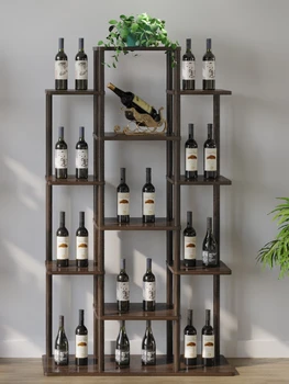 יין אדום מדף אחסון מדף הבית יין קטן ארון יין רשת בר rack תצוגת יין קישוט פשוט מעץ מלא כנגד הקיר