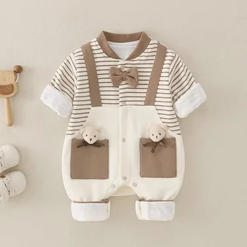 3-18 חודשים התינוק האביב והסתיו סרבל כריך טהור כותנה באיכות גבוהה שנבחרו רומפר התינוק בגדים בייבי Romper
