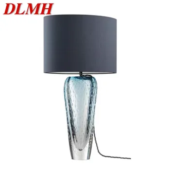 DLMH נורדי זיגוג מנורת שולחן אמנות מודרנית הסלון חדר השינה ללמוד מלון LED אישיות מקוריות שולחן אור